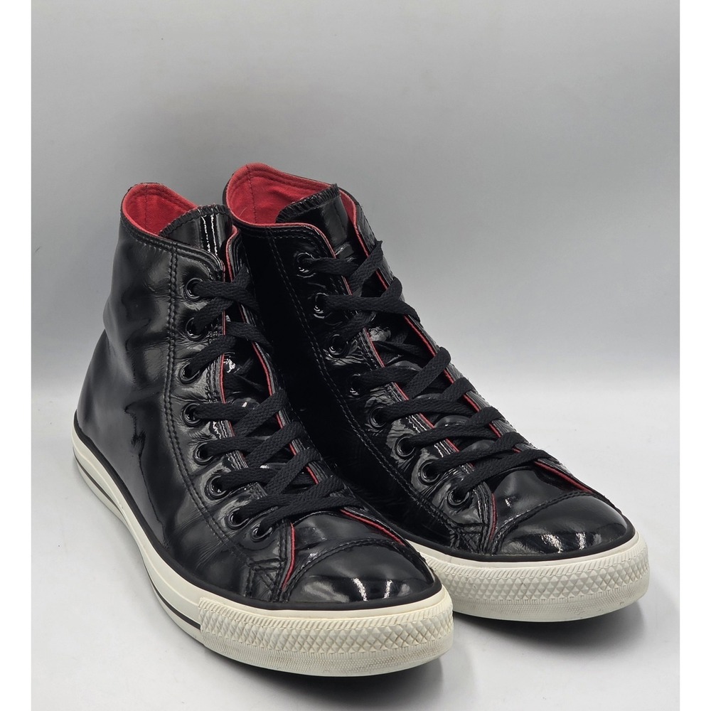 Converse Chuck Taylor All Star Leather Black Sneakers Men's 10 Women's 12